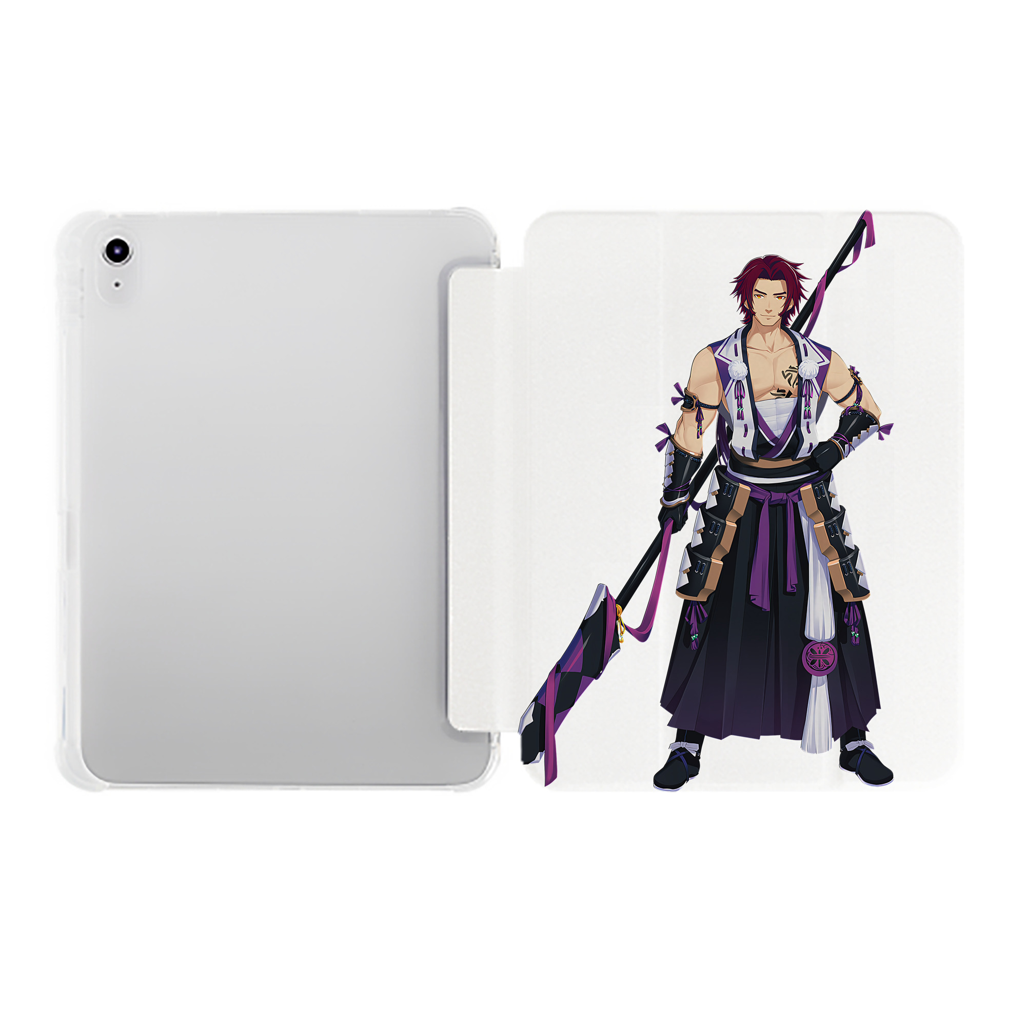 （画像用） 刀剣乱舞 Touken Ranbu IPad ケース ペン収納付き 三つ折りスタンド PUレザー×シリコン 対応機種9.5/10.5/10.9インチ